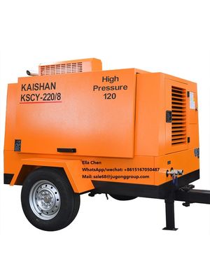 Компрессор воздуха машины буровой установки KAISHAN KSCY-220/8 портативный дизельный